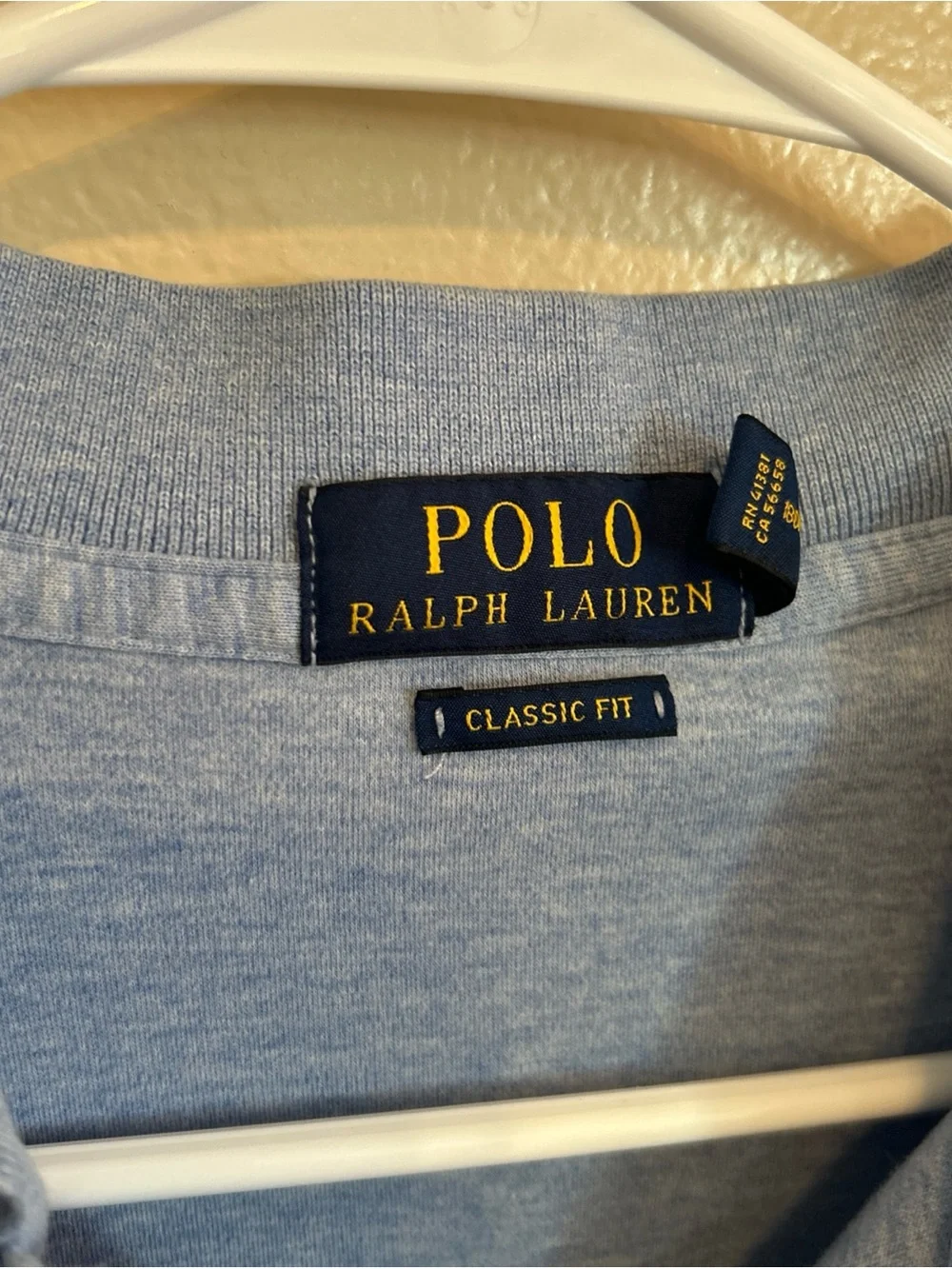 Ralph Lauren Men's Light Blue Polo with Red Pony Logo
